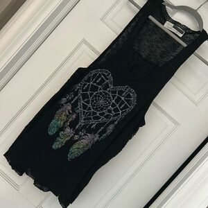 Vintage Havana Flowy Racer Back Tunic Top-sz Large